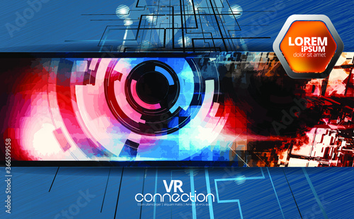 Abstract technology concept background ready for presentation, vector 3D illustration