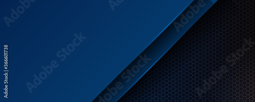 Template metallic blue and shine lighting frame layout design technology innovation concept with space your text.