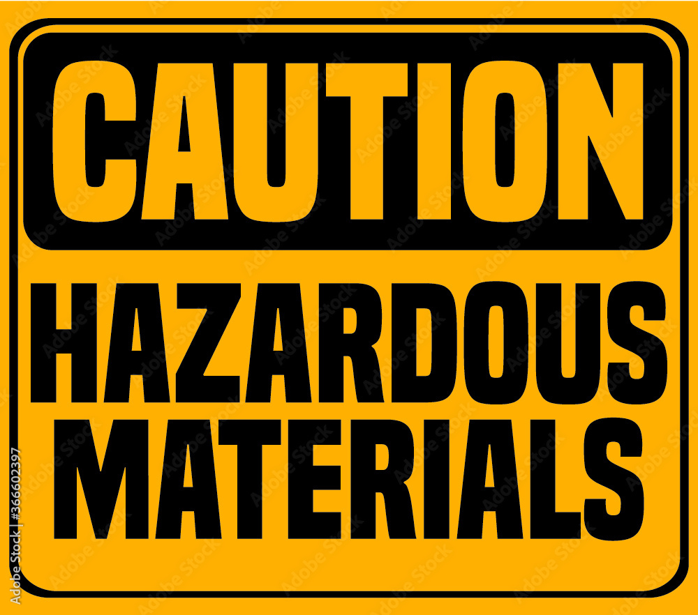Hazardous Materials Industrial Warning Sign, Vector Illustration.