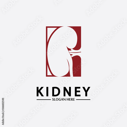 Health and Care Kidney Logo Design Concept. Urology Logo Vector Template