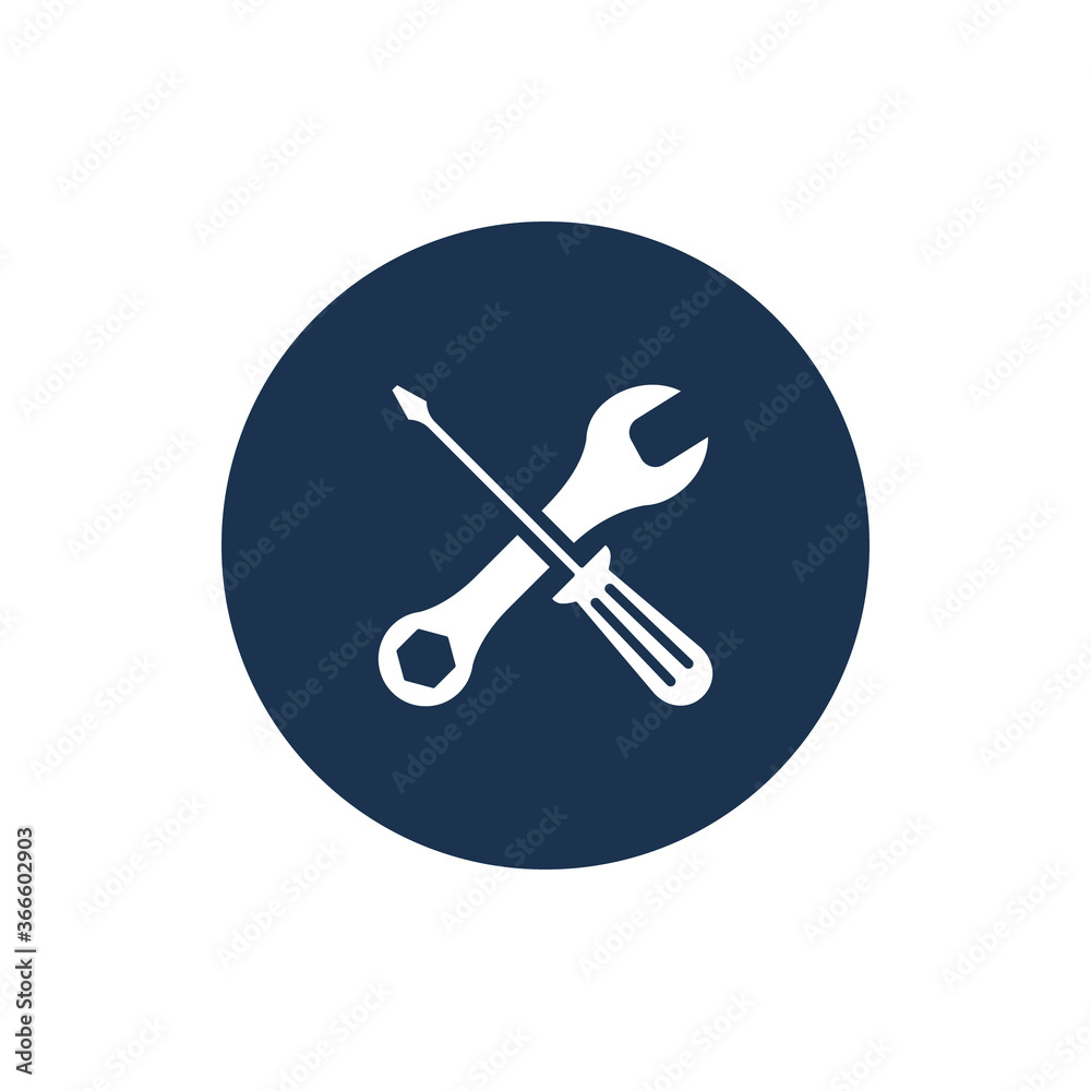 Tools Icon in trendy flat style isolated on white background. Repair, Service symbol Vector illustration Tools Icon in trendy flat style isolated on white background. Repair, Service symbol Vector illustration