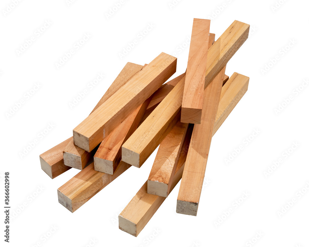 different cuts of teak wood to market