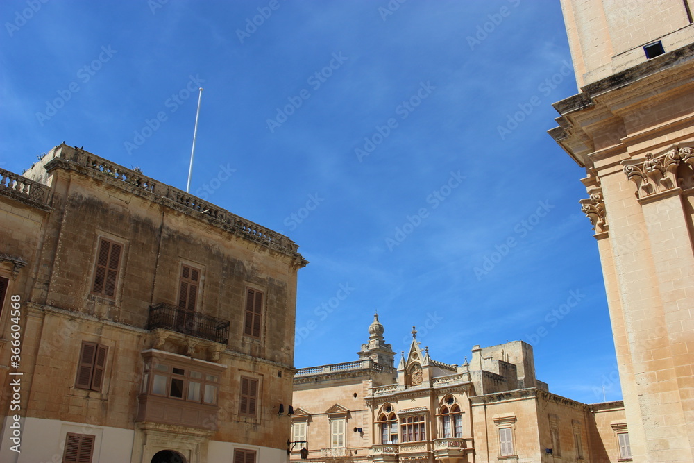 Toits et murs de Mdina (Rabat) à Malte 1