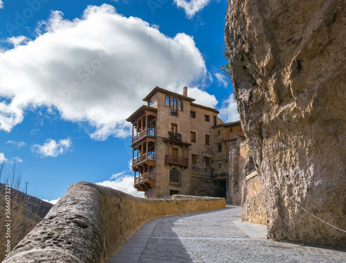 Cuenca, Spain. February, 08 of 2017. Beautiful city with its houses hanging.