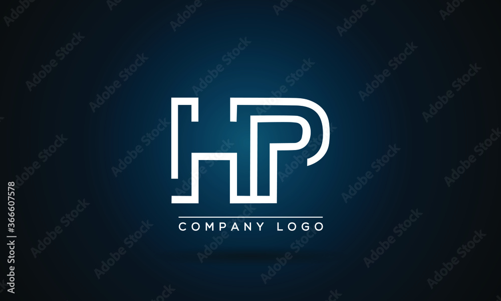Fototapeta premium Creative modern unique letter logo HP