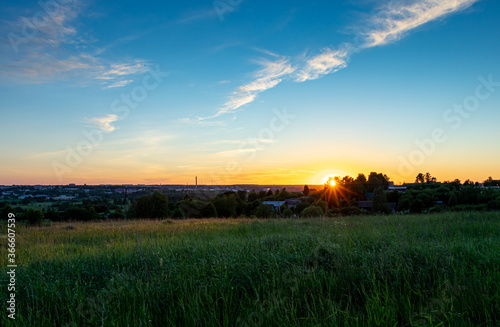 a beautiful sunset overlooking the city