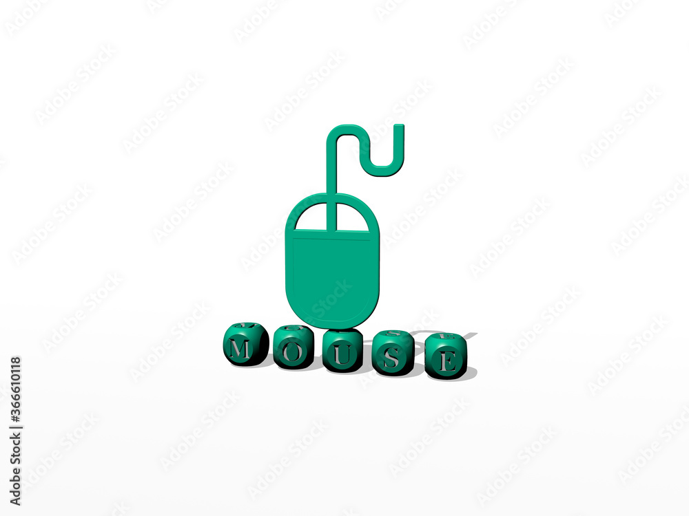 3D graphical image of mouse vertically along with text built by metallic cubic letters from the top perspective, excellent for the concept presentation and slideshows. illustration and background 3D graphical image of mouse vertically along with text built by metallic cubic letters from the top perspective, excellent for the concept presentation and slideshows. illustration and background