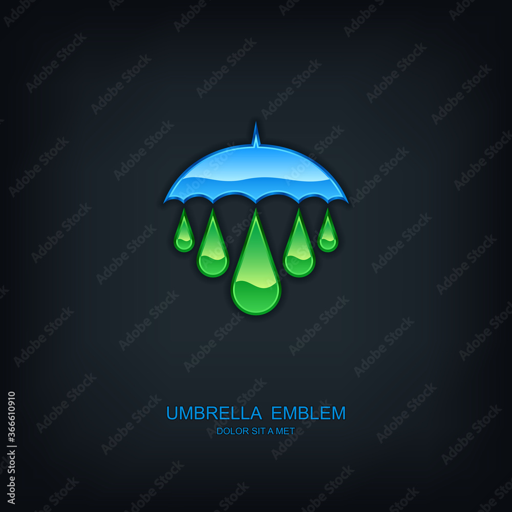 Umbrella abstract vector template design emblem logo, Water, Ecology, Business technology universal idea, Vector illustration Eps 10 Umbrella abstract vector template design emblem logo, Water, Ecology, Business technology universal idea, Vector illustration Eps 10
