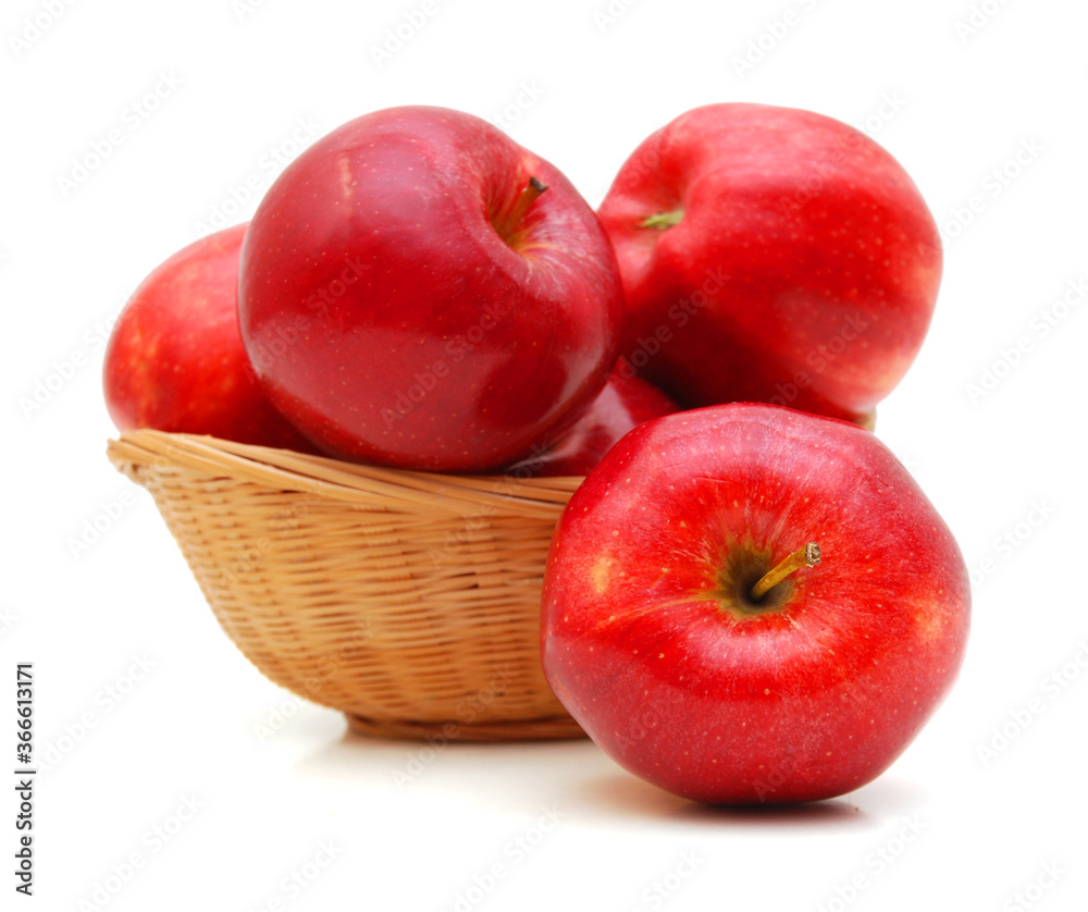 Fresh red apples isolated on white background Fresh red apples isolated on white background