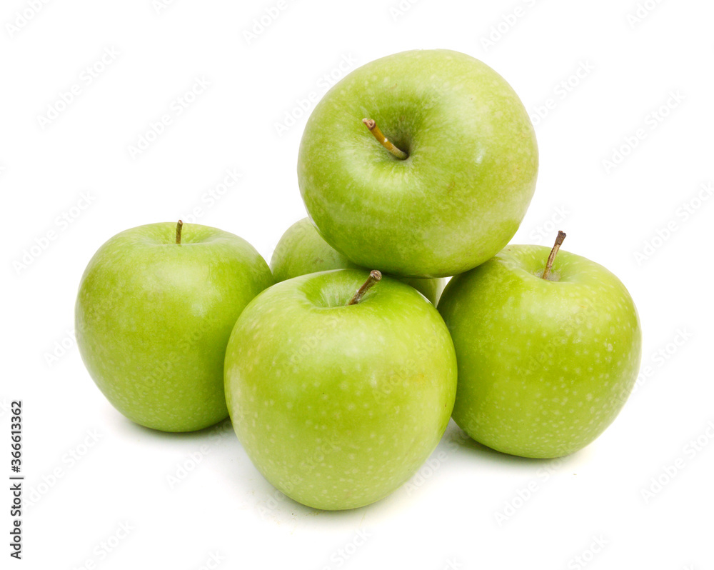 Green apple, isolated on white background Green apple, isolated on white background