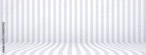 Grey studio background with stripes, horizontal, retro style, vector illustration.