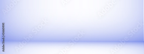 Studio background with space for text, blue empty room, mock up for display products, horizontal, vector illustration.