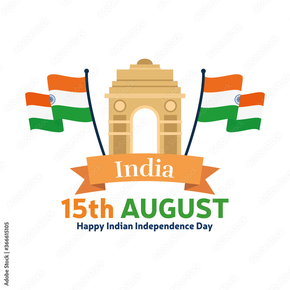 Fototapeta premium Independence of India card