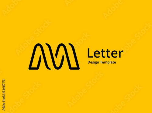 Letter M logo icon design template elements photo