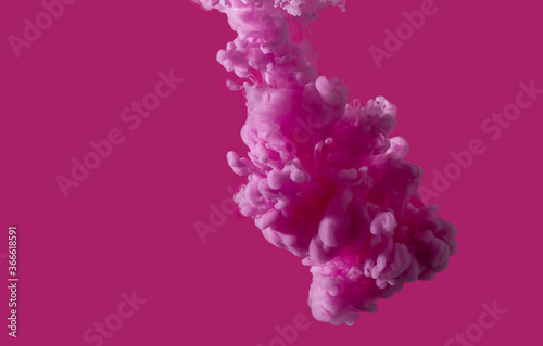 Pink pain spill cloud on abstract background