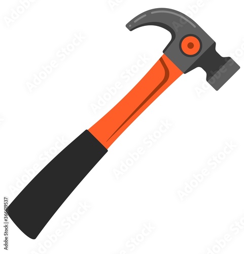 Carpenter hammer flat style typical simplistic hammer