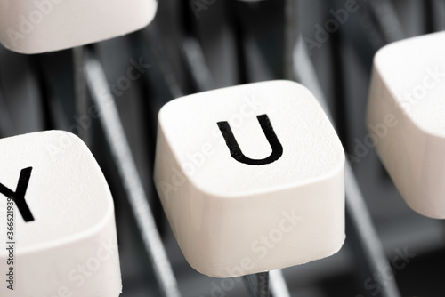 Manual Typewriter White Plastic Key Cap