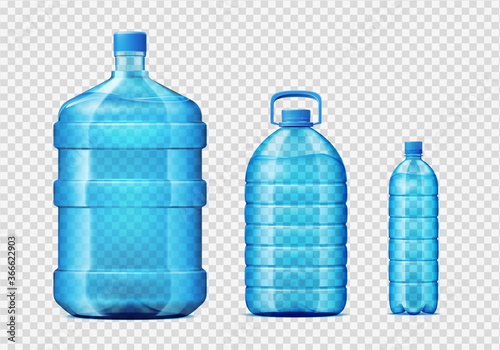Vector realistic plastic bottle for fresh water