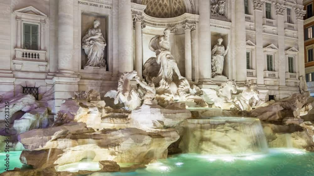 Fontana di Trevi, one of the most visited landmarks of Rome, Italy Fontana di Trevi, one of the most visited landmarks of Rome, Italy