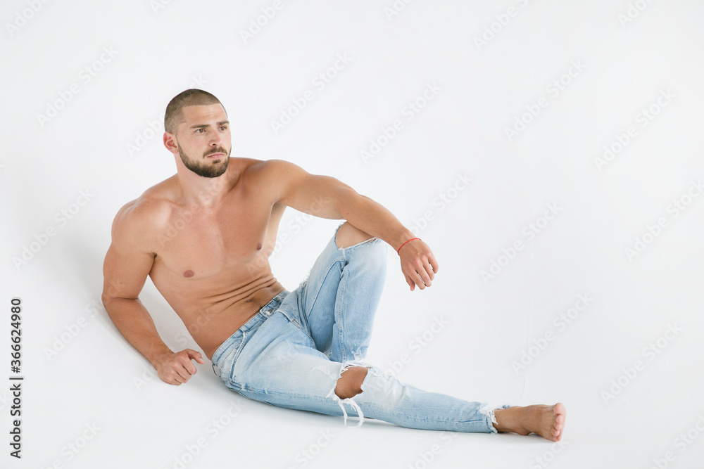 Fototapeta premium handsome young man posing in studio