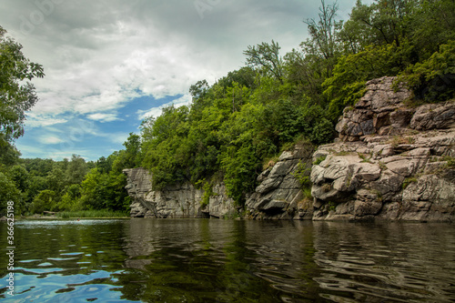 landscape photography water canyon rocks picturesque scenic view of moody summer day © Артём Князь