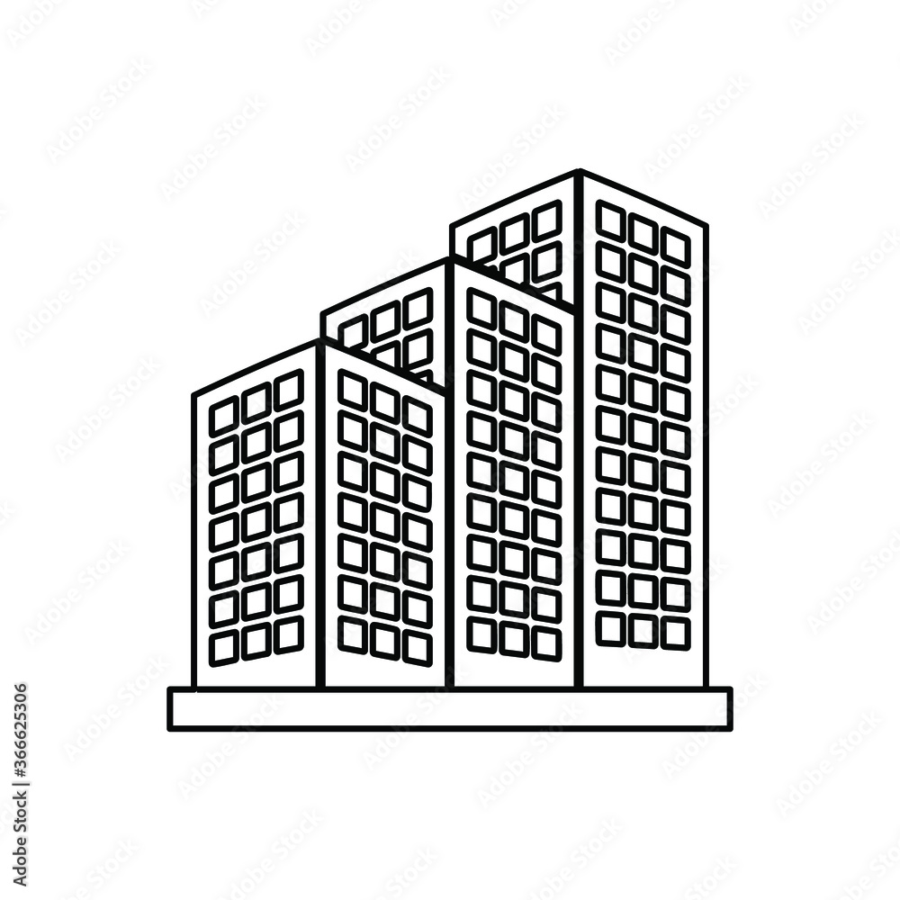 building icon vector sign isolated