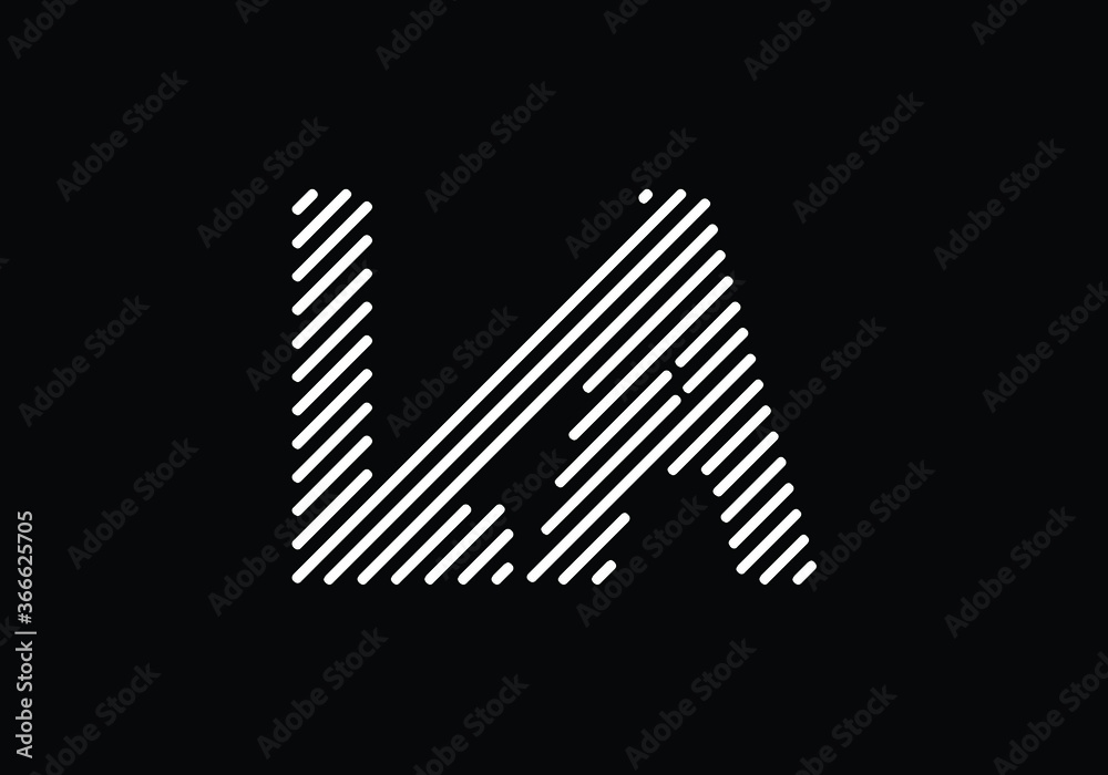 Initial Monogram Letter L A Logo Design Vector Template. L A letter sign symbol Initial Monogram Letter L A Logo Design Vector Template. L A letter sign symbol