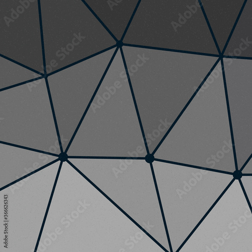 Metallic Silver color Abstract color Low-Polygones Generative Art background illustration