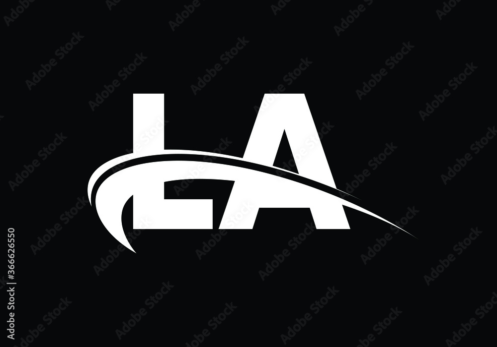 Initial Monogram Letter L A Logo Design Vector Template. L A letter sign symbol Initial Monogram Letter L A Logo Design Vector Template. L A letter sign symbol
