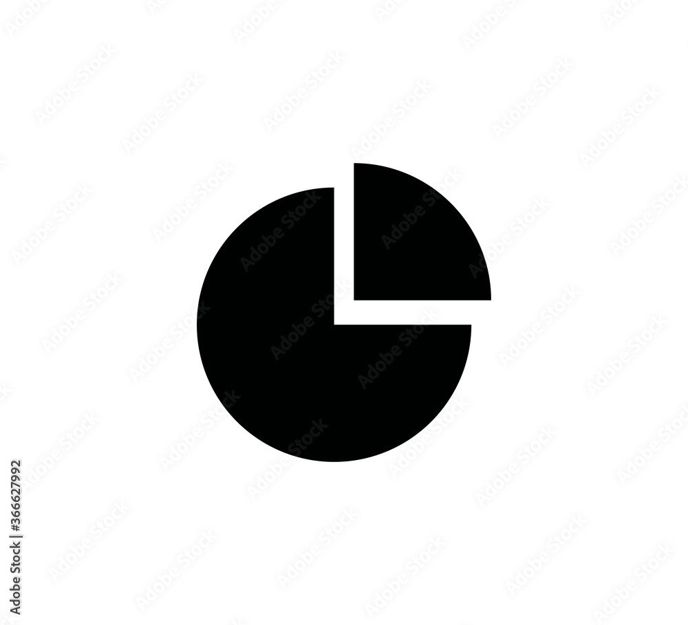 Pie chart icon vector logo design template Pie chart icon vector logo design template