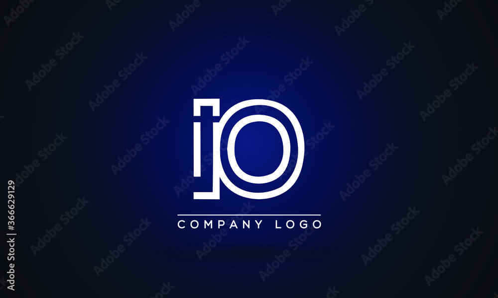  IO or OI Logo Initial letter Design Template Vector