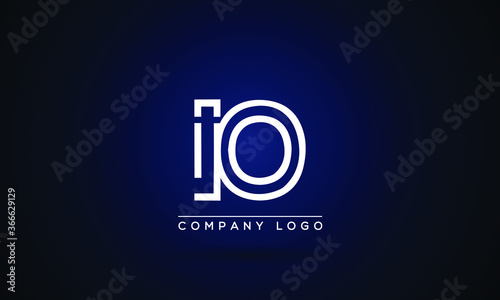  IO or OI Logo Initial letter Design Template Vector