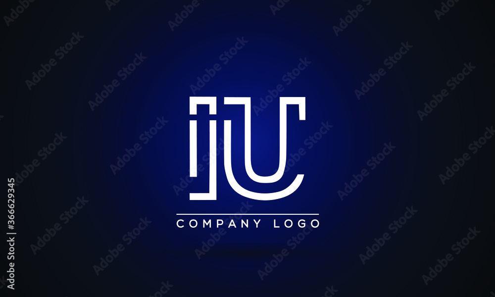IU or UI Logo Initial letter Design Template Vector IU or UI Logo Initial letter Design Template Vector