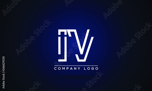  IV Logo Initial letter Design Template Vector