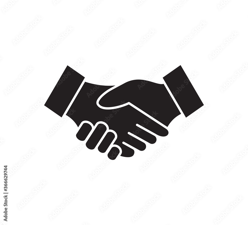 Handshake icon vector logo design template Handshake icon vector logo design template