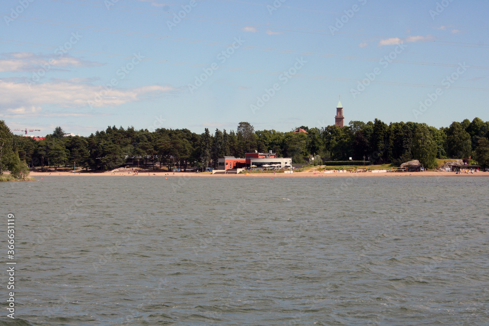 Naklejka premium Baltic Sea, Helsinki Seashore, Finland