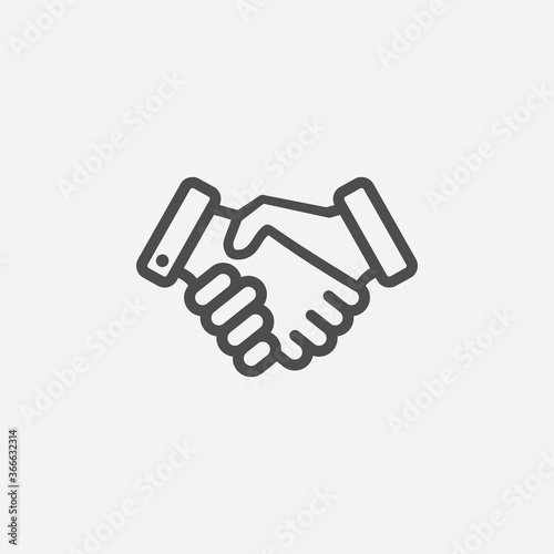 Hand shake icon vector. Simple Handshake sign in modern design style for web site and mobile app. EPS10