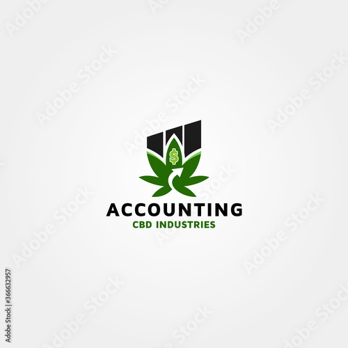 accounting CBD industries vector logo design template