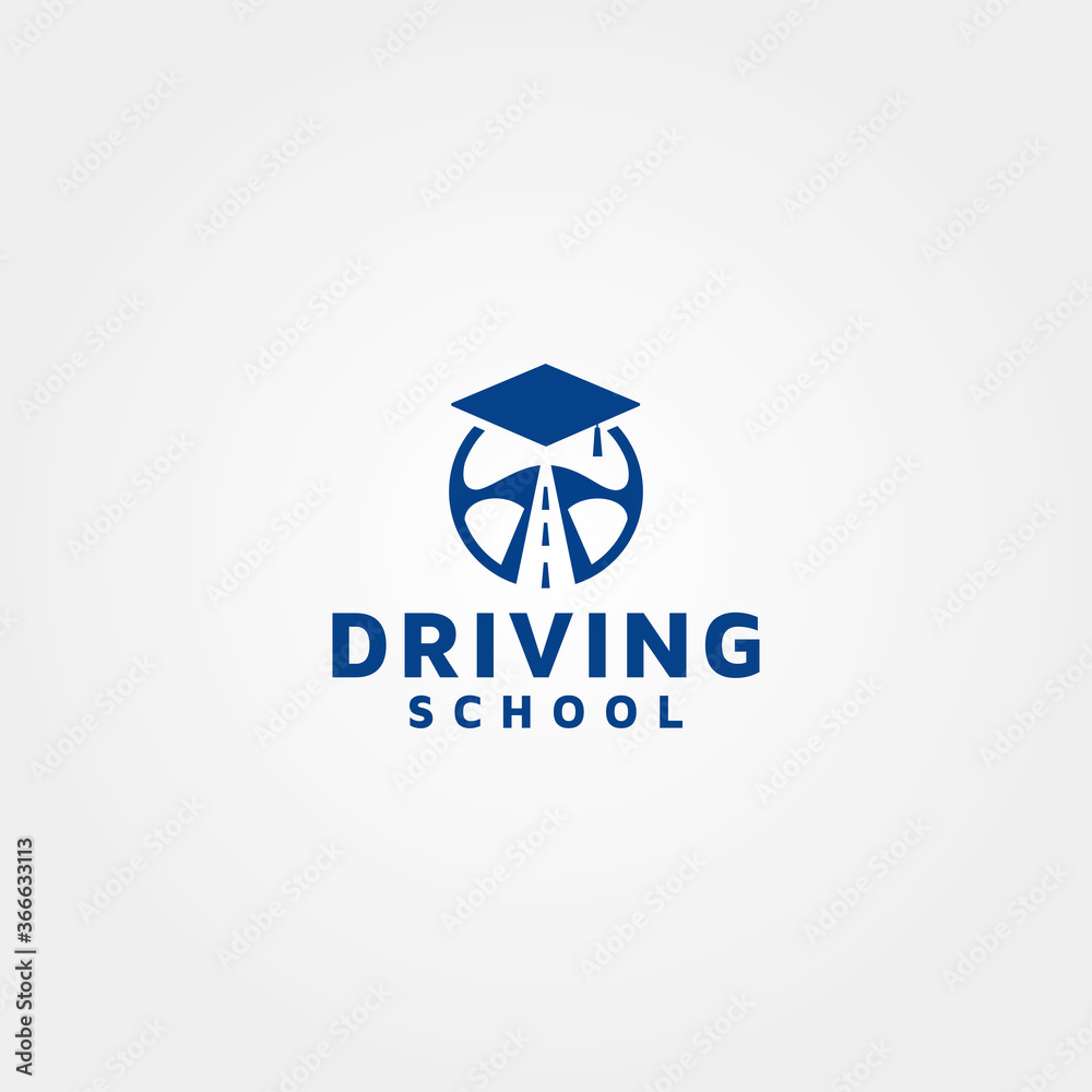 Fototapeta premium Driving School vector logo design