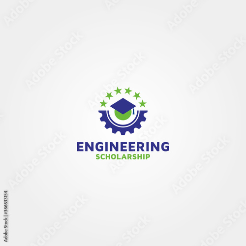 Engineering Scholarship Vector logo design template Idea and inspiration