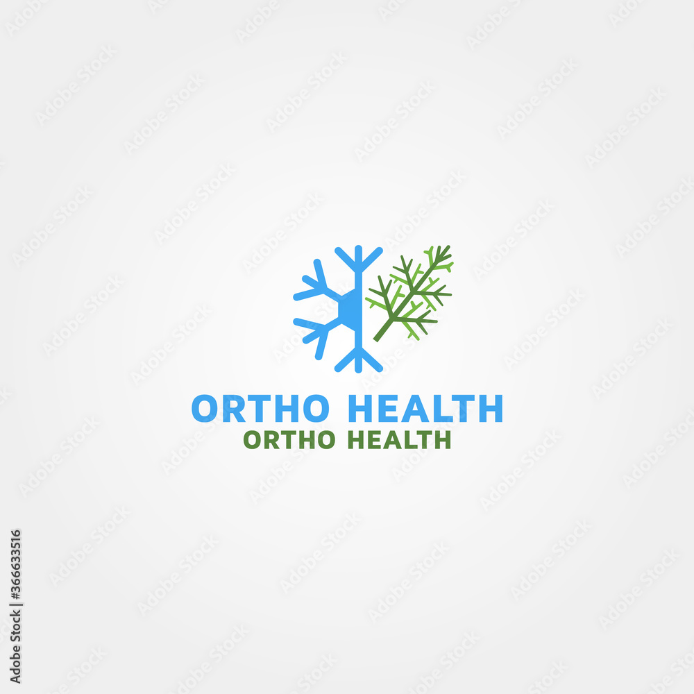 Ortho Health Vector logo design template