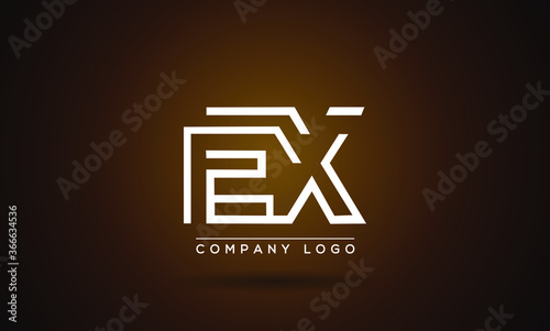 EX or XELogo Initial letter Design Template Vector photo