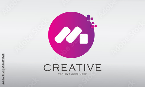 Creative Initial Letter M Logo Vector Design