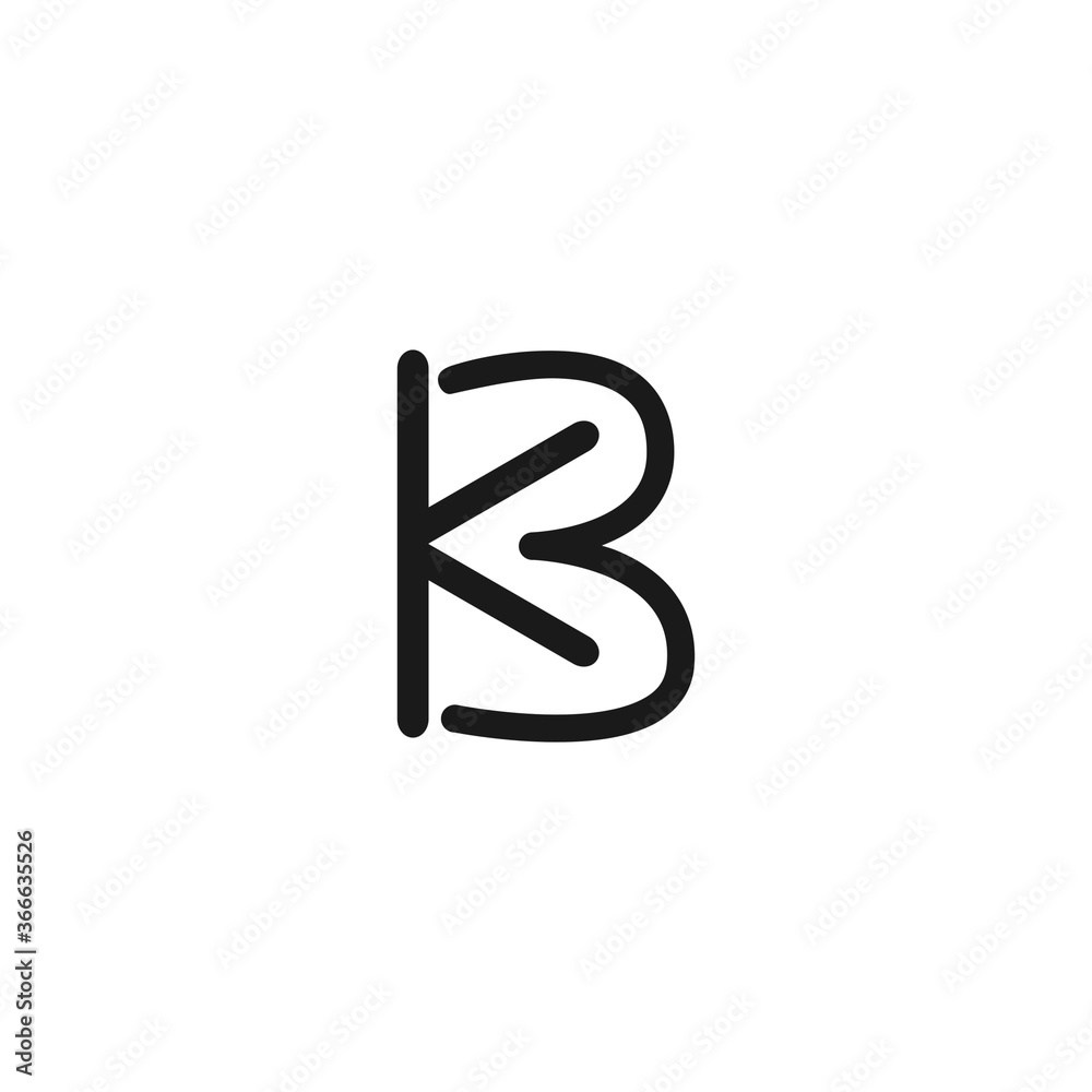 Kb Logo Vector Simple K B KB BK initial based Alphabet icon logo Kb Logo Vector Simple K B KB BK initial based Alphabet icon logo