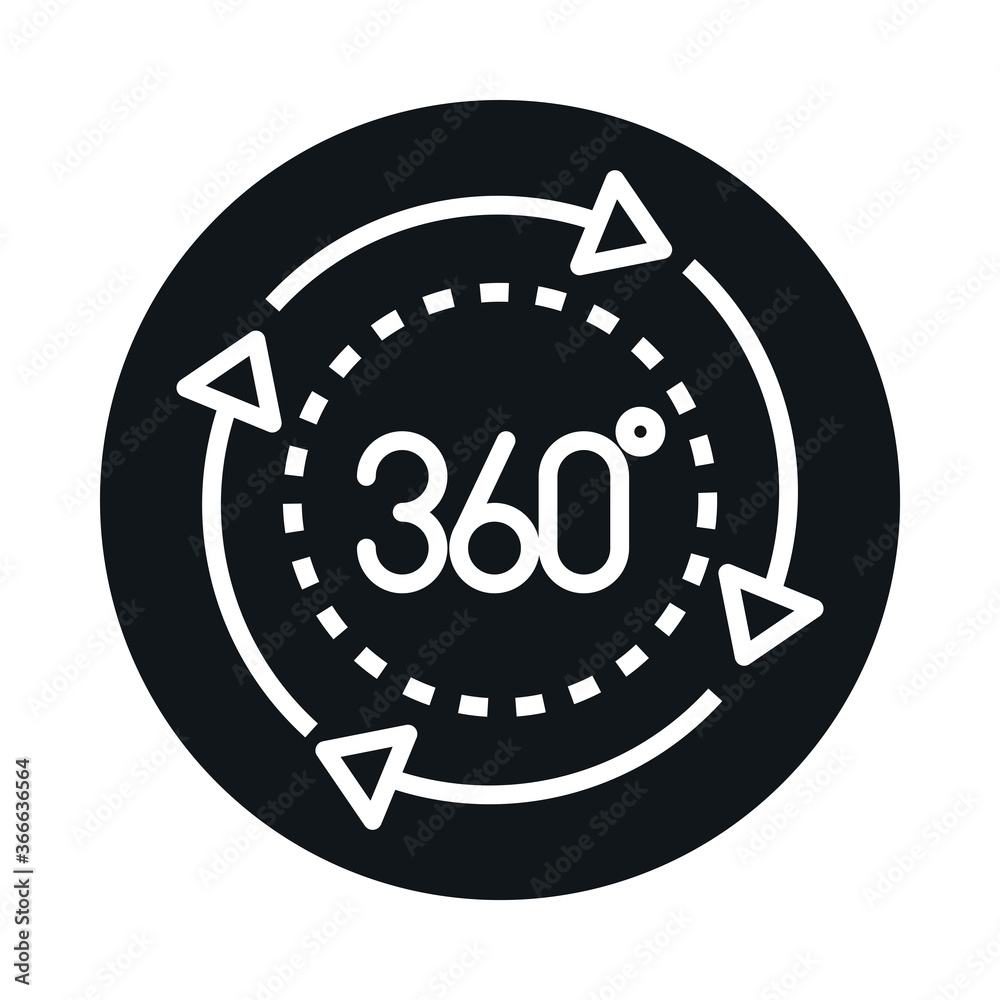 360 degree view virtual tour sphere block and line style icon design 360 degree view virtual tour sphere block and line style icon design