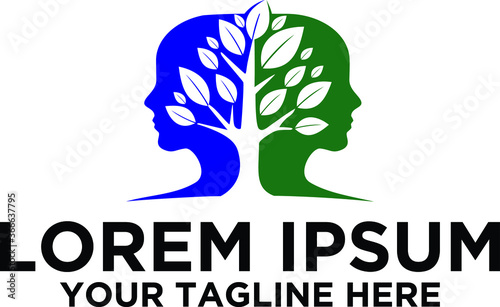 Neurology Brain with tree Logo