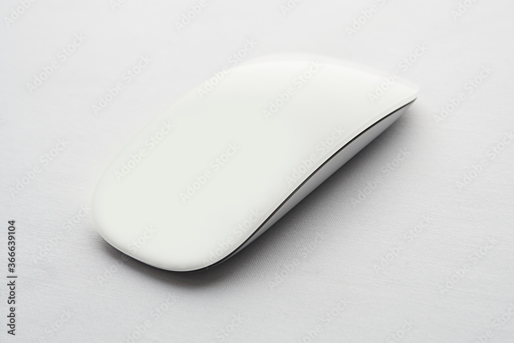 Futuristic mouse on white background, top view Futuristic mouse on white background, top view
