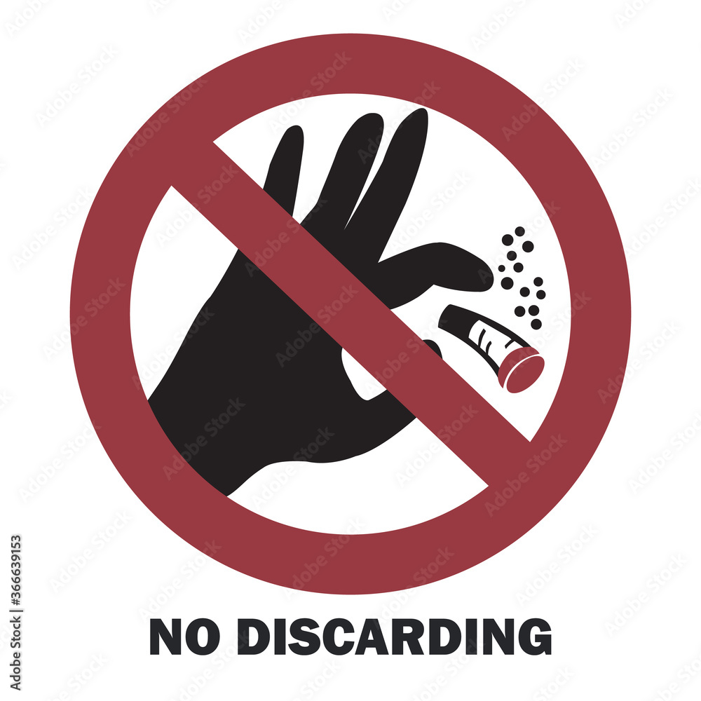 custom made wallpaper toronto digital"No Discarding" sign 