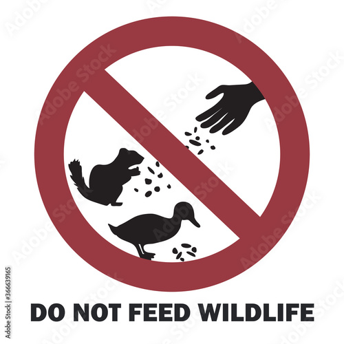 Wallpaper Mural "Do not feed wildlife" sign, Torontodigital.ca