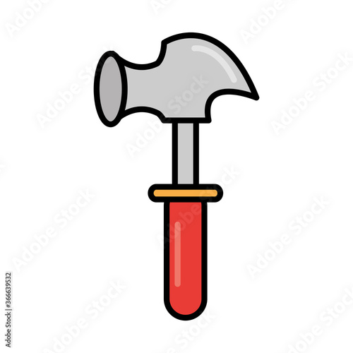 carpentry hammer tool repair maintenance and construction equipment line and fill